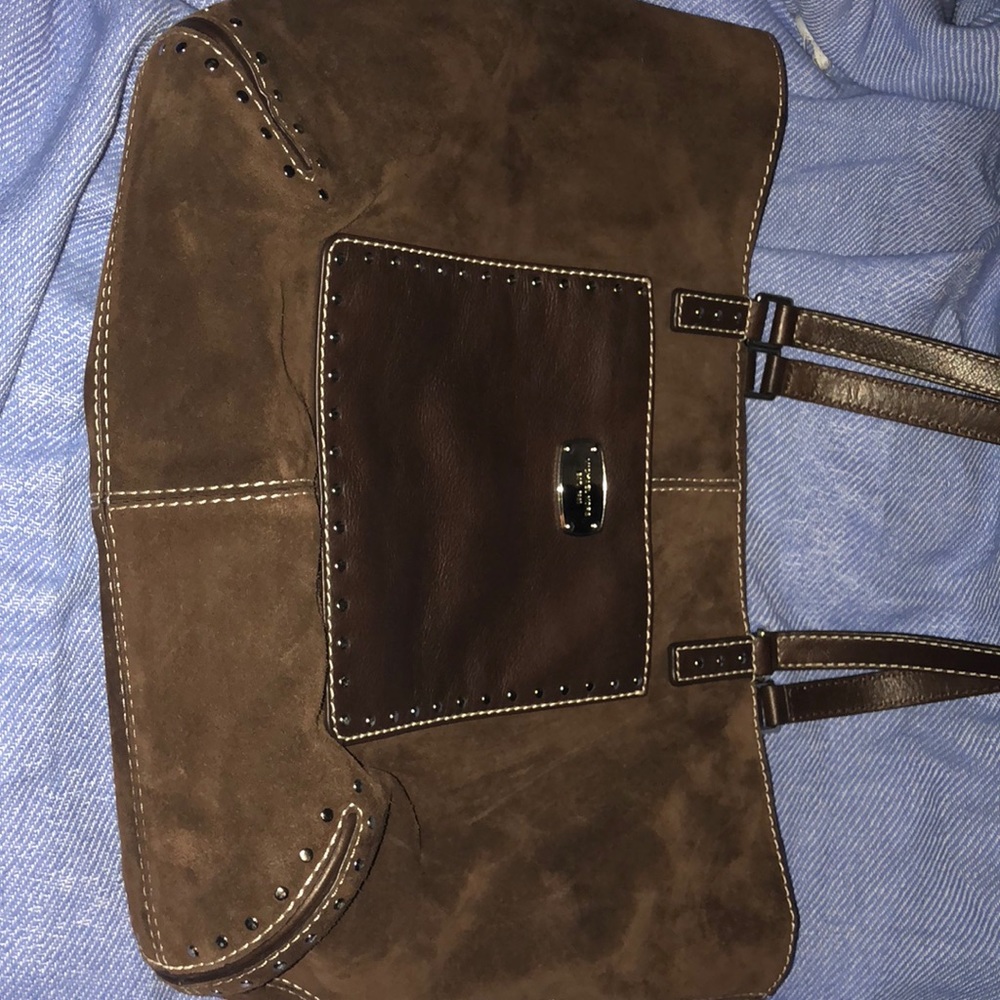 Michael Kors suede and leather with studs purse